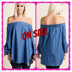 Denim Off the Shoulder top